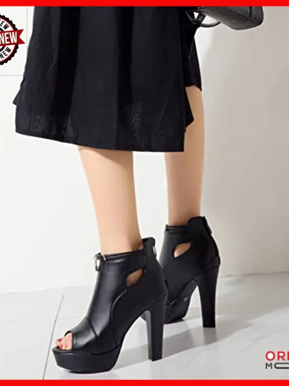 Peep-Toe Sandals with 4.5